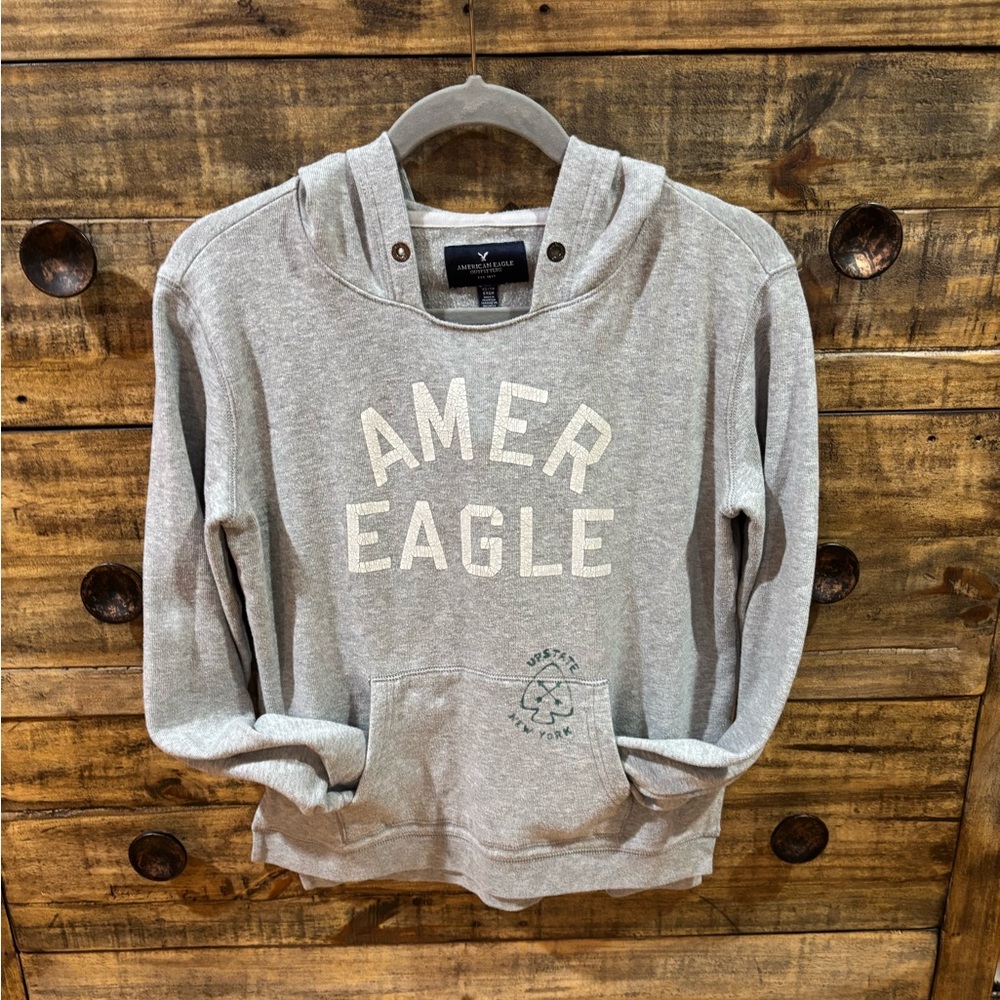 American Eagle Outfitters Gray‎ Hooded Sweatshirt